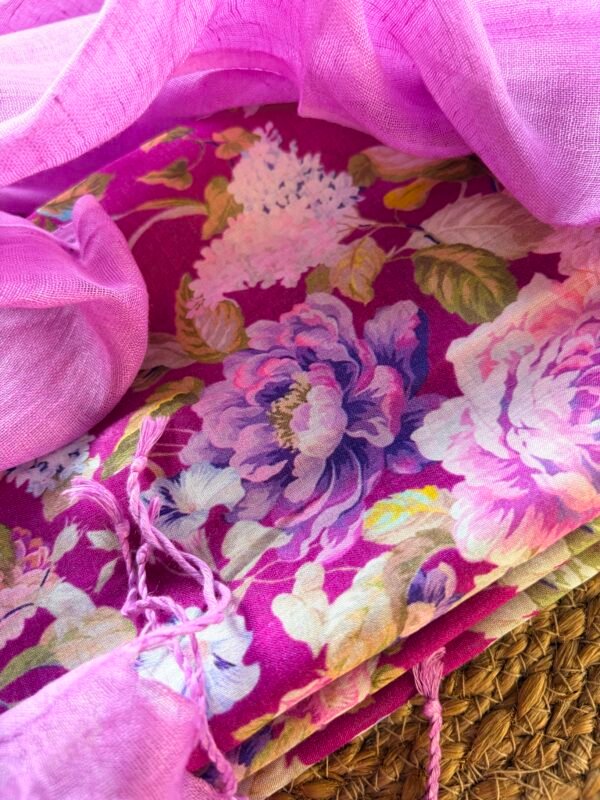 PRINTED SILK COTTON TOP AND LINEN DUPATTA - Image 7