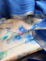 PRINTED SILK COTTON TOP AND LINEN DUPATTA - Image 7