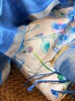 PRINTED SILK COTTON TOP AND LINEN DUPATTA - Image 5