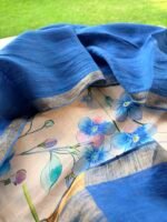 PRINTED SILK COTTON TOP AND LINEN DUPATTA - Image 3