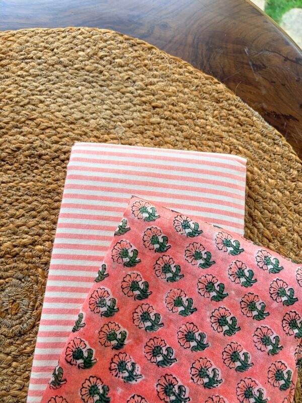 CHANDERI PRINTED TOP AND COTTON BOTTOM - Image 4