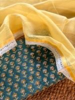 HANDBLOCK PRINTED TOP AND KOTA COTTON DUPATTA