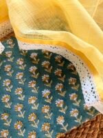 HANDBLOCK PRINTED TOP AND KOTA COTTON DUPATTA - Image 7