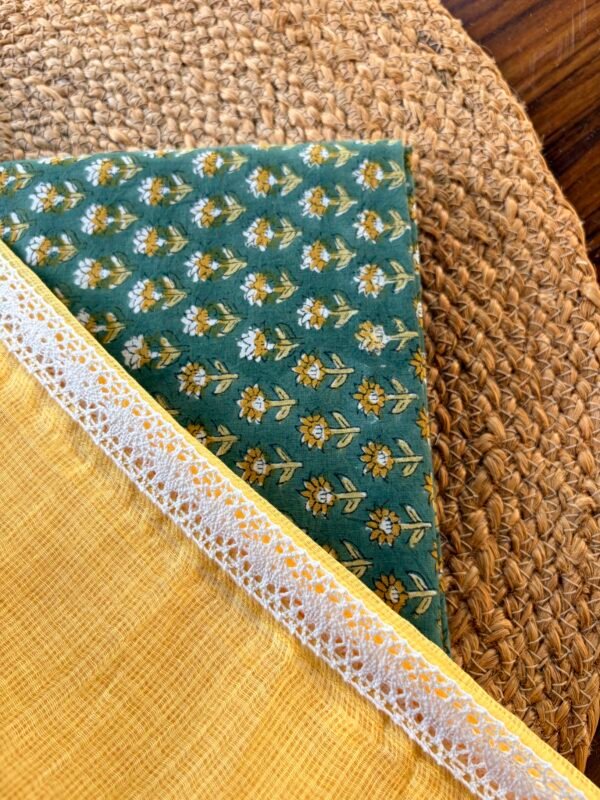 HANDBLOCK PRINTED TOP AND KOTA COTTON DUPATTA - Image 4