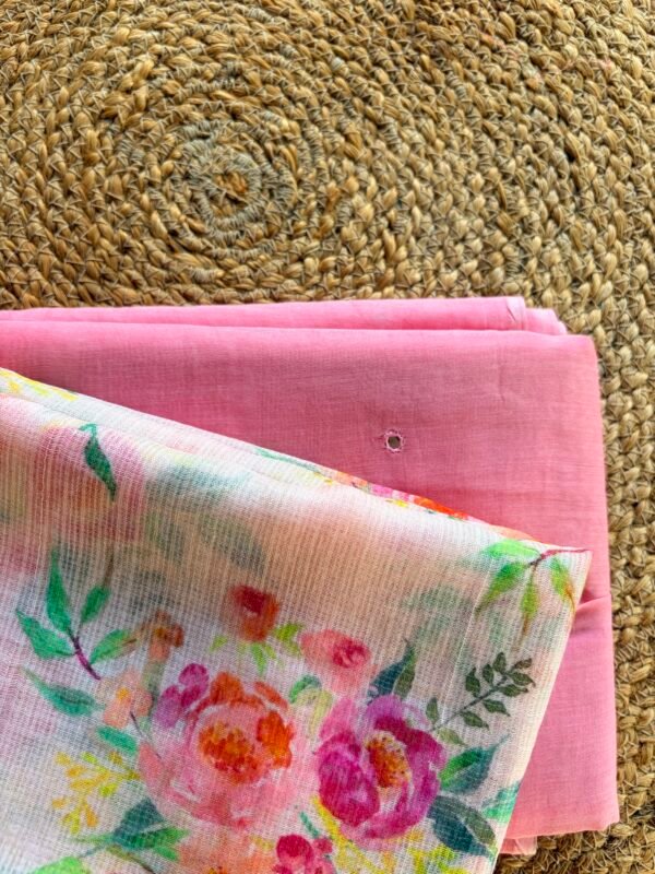 MUL CHANDERI SILK TOP AND KOTA PRINTED DUPATTA - Image 4