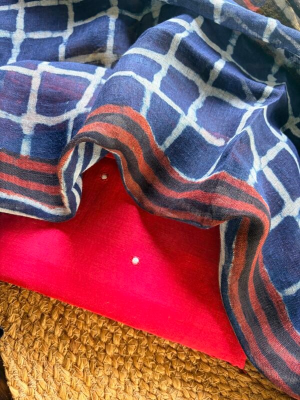 MUL CHANDERI TOP AND LINEN DUPATTA - Image 5