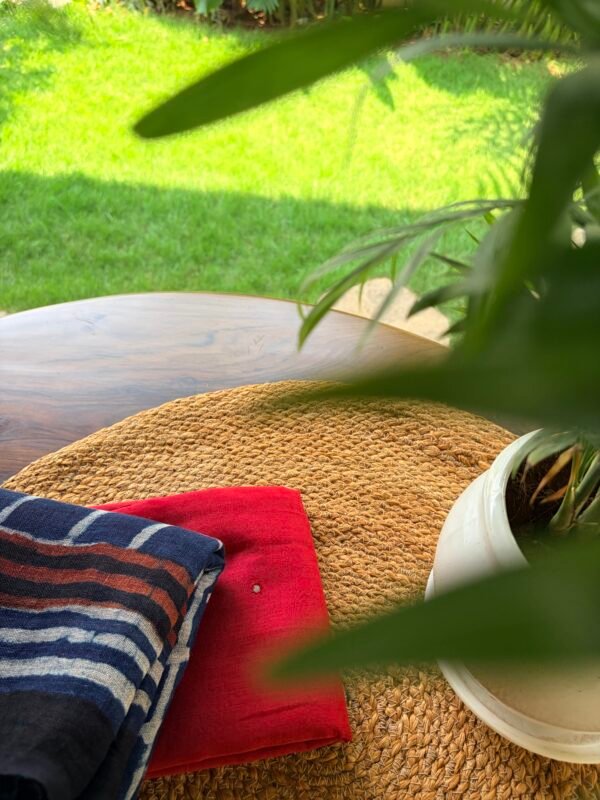 MUL CHANDERI TOP AND LINEN DUPATTA - Image 4