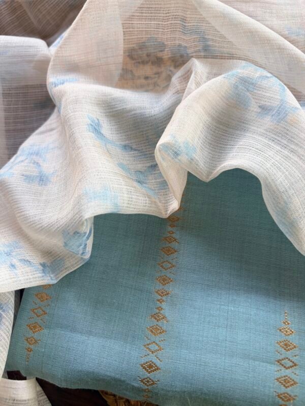 CHANDERI TOP AND PRINTED KOTA DUPATTA - Image 3