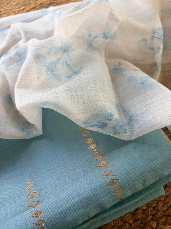 CHANDERI TOP AND PRINTED KOTA DUPATTA - Image 5