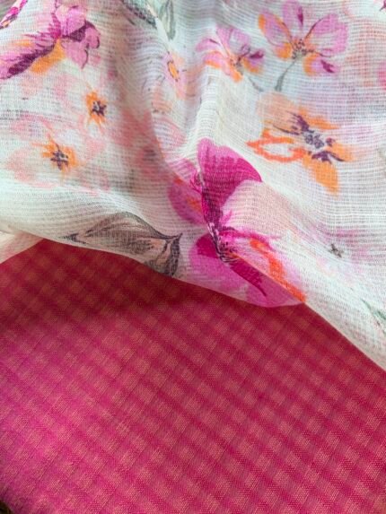 COTTON TOP AND PRINTED KOTA DUPATTA