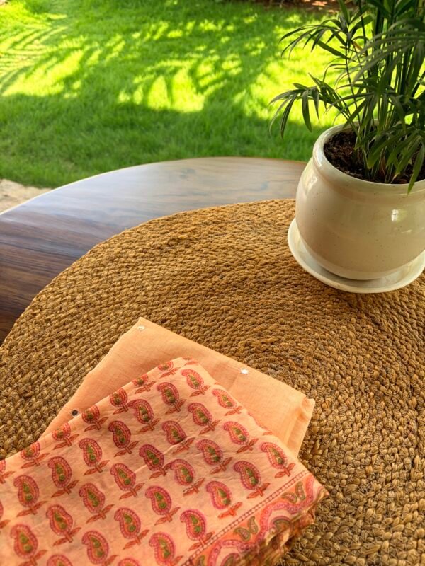 MUL CHANDERI TOP AND CHANDERI PRINTED SILK DUPATTA - Image 4