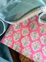 HANDBLOCK PRINTED TOP AND KOTA COTTON DUPATTA - Image 7