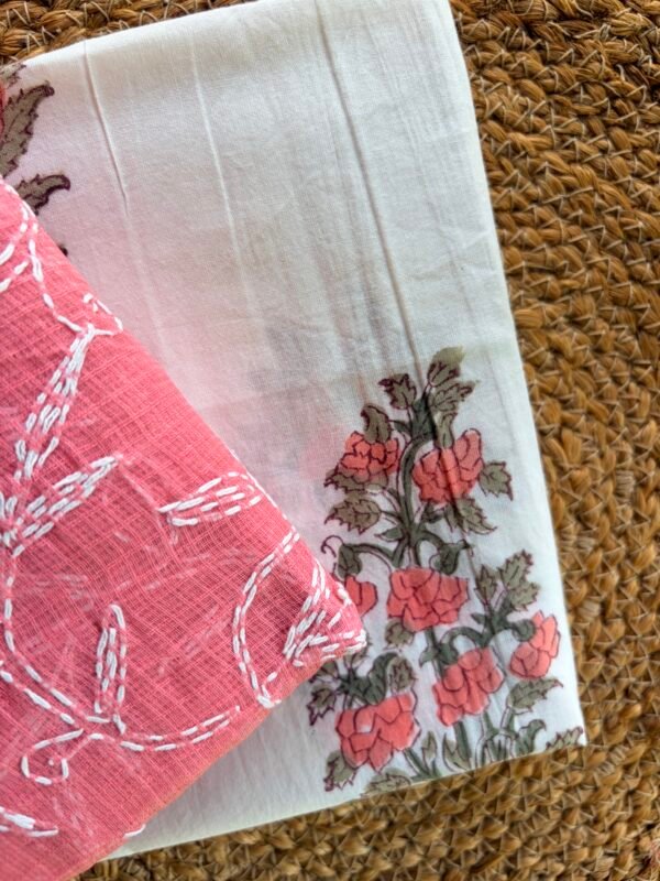 PRINTED COTTON  TOP AND TEPCHI KOTA DUPATTA - Image 7