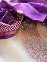 SILK KOTA TOP AND CHANDERI HANDBLOCK PRINTED DUPATTA - Image 3