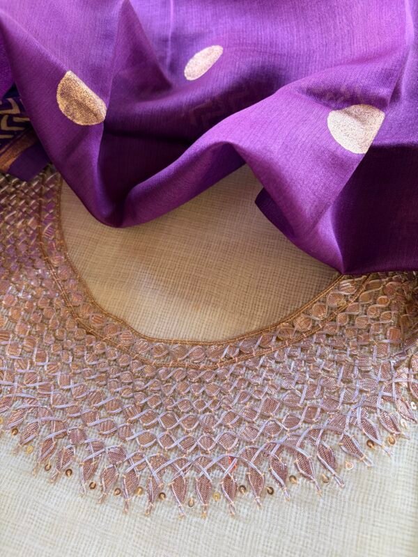 SILK KOTA TOP AND CHANDERI HANDBLOCK PRINTED DUPATTA - Image 5