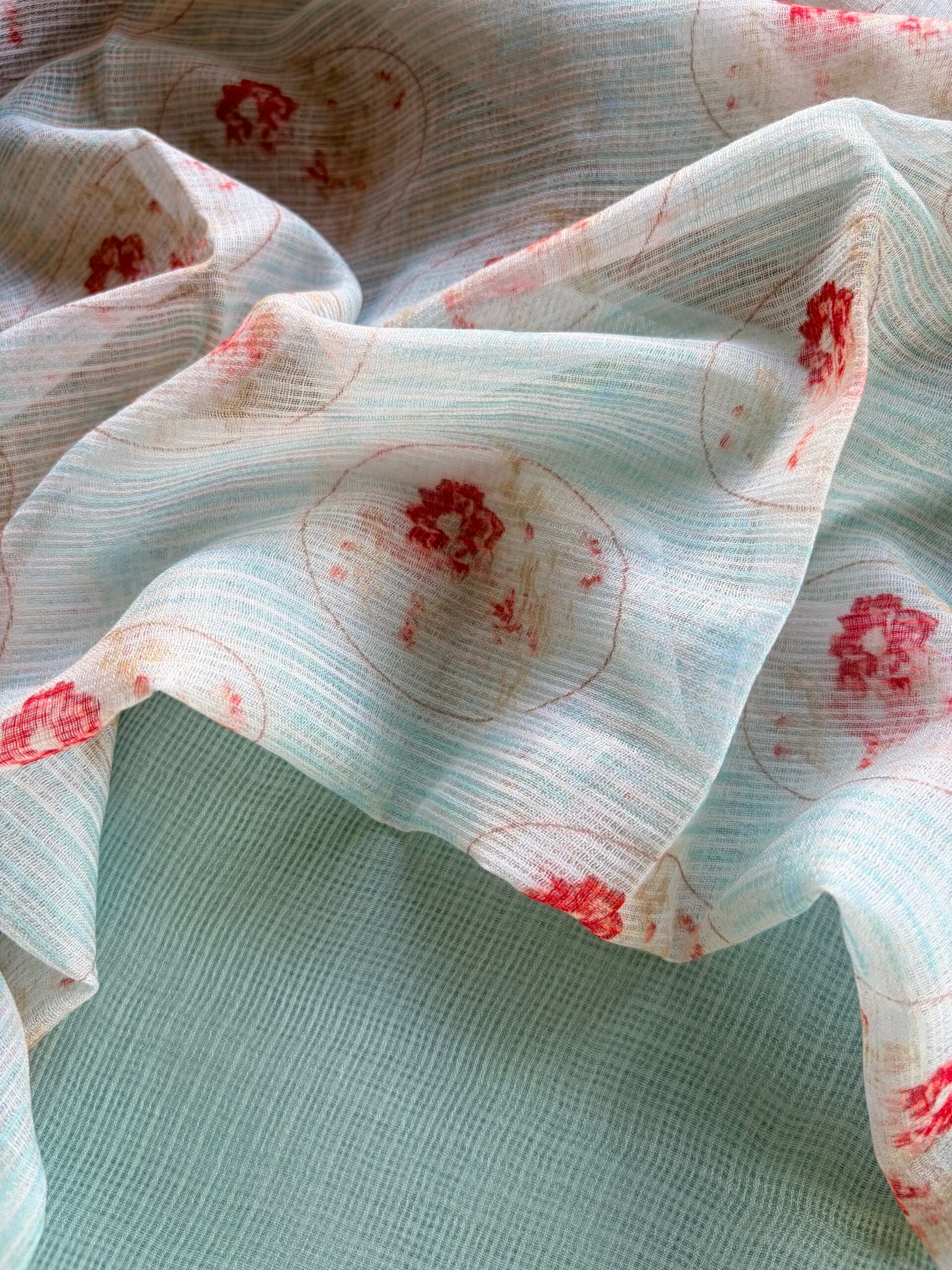 IMG_3506 SILK KOTA TOP AND KOTA COTTON PRINTED DUPATTA - Image 1