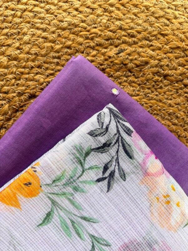 MUL CHANDERI SILK TOP AND KOTA PRINTED DUPATTA - Image 7