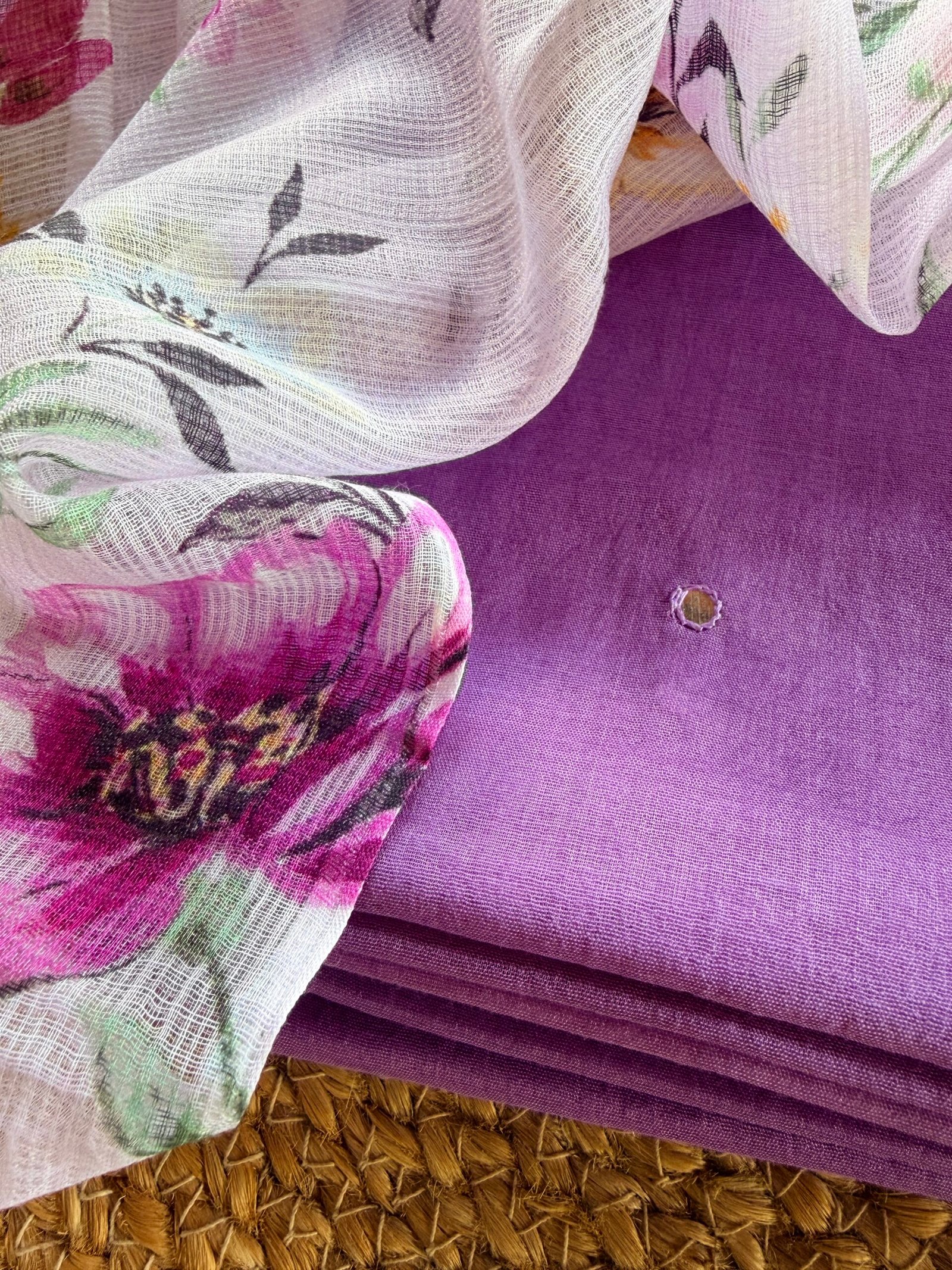 IMG_3511 MUL CHANDERI SILK TOP AND KOTA PRINTED DUPATTA - Image 1