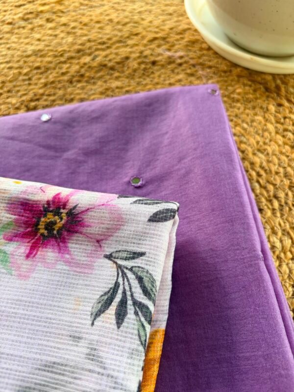 MUL CHANDERI SILK TOP AND KOTA PRINTED DUPATTA - Image 5