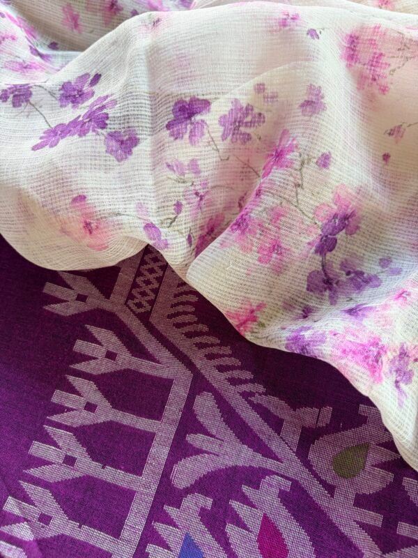 JAMDANI COTTON TOP AND KOTA PRINTED COTTON DUPATTA - Image 7