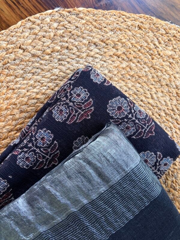 AJRAK KOTA COTTON TOP AND LINEN DUPATTA - Image 6