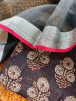 AJRAK KOTA COTTON TOP AND LINEN DUPATTA - Image 7