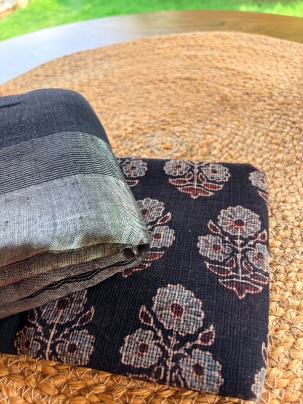 AJRAK KOTA COTTON TOP AND LINEN DUPATTA - Image 2