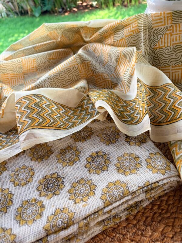 KOTA PRINTED TOP AND CHANDERI HANDBLOCK PRINTED DUTATTA - Image 4