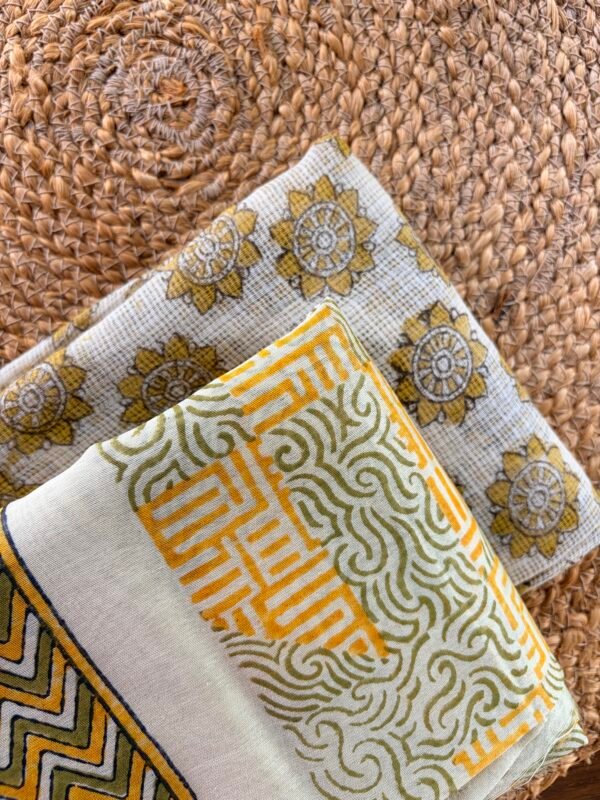 KOTA PRINTED TOP AND CHANDERI HANDBLOCK PRINTED DUTATTA - Image 2