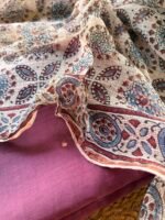 MUL CHANDERI SILK TOP AND AJRAK KOTA PRINTED DUPATTA - Image 3