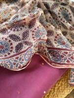 MUL CHANDERI SILK TOP AND AJRAK KOTA PRINTED DUPATTA