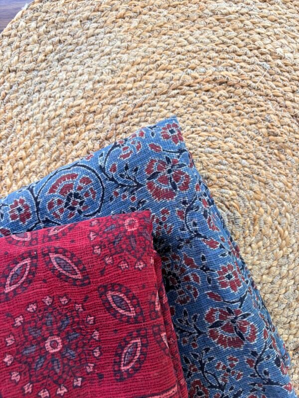 AJRAK KOTA COTTON TOP AND DUPATTA - Image 4