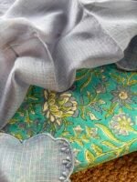 HANDBLOCK PRINTED TOP AND KOTA COTTON DUPATTA