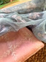 CHANDERI EMBROIDERED TOP AND KOTA PRINTED DUPATTA - Image 3