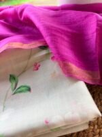 PRINTED SILK COTTON TOP AND LINEN DUPATTA - Image 3