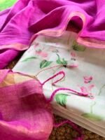 PRINTED SILK COTTON TOP AND LINEN DUPATTA - Image 6