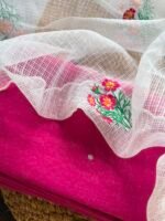 MUL CHANDERI SILK TOP AND EMBROIDERY KOTA COTTON DUPATTA - Image 6
