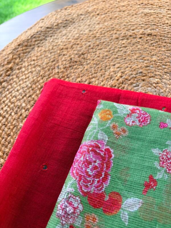 MUL CHANDERI SILK TOP AND KOTA PRINTED DUPATTA - Image 6