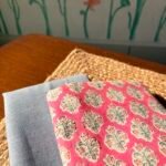 HANDBLOCK PRINTED COTTON TOP AND PLAIN BOTTOM