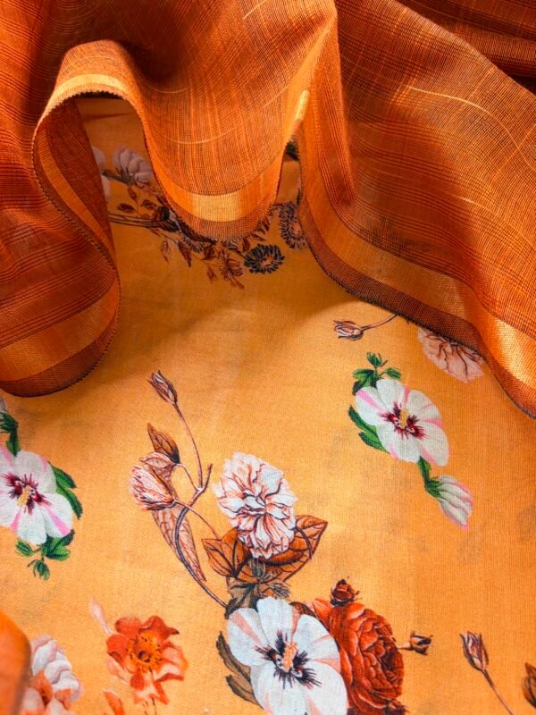 PRINTED CHANDERI SILK COTTON TOP AND DUPATTA - Image 7