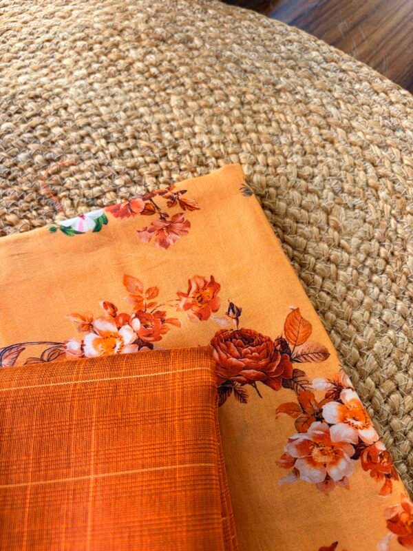 PRINTED CHANDERI SILK COTTON TOP AND DUPATTA - Image 6