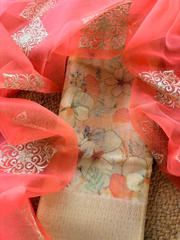 BELNDED KOTA TOP WITH ORGANZA DUPATTA - Image 4