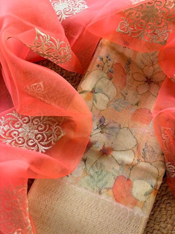 BELNDED KOTA TOP WITH ORGANZA DUPATTA - Image 6