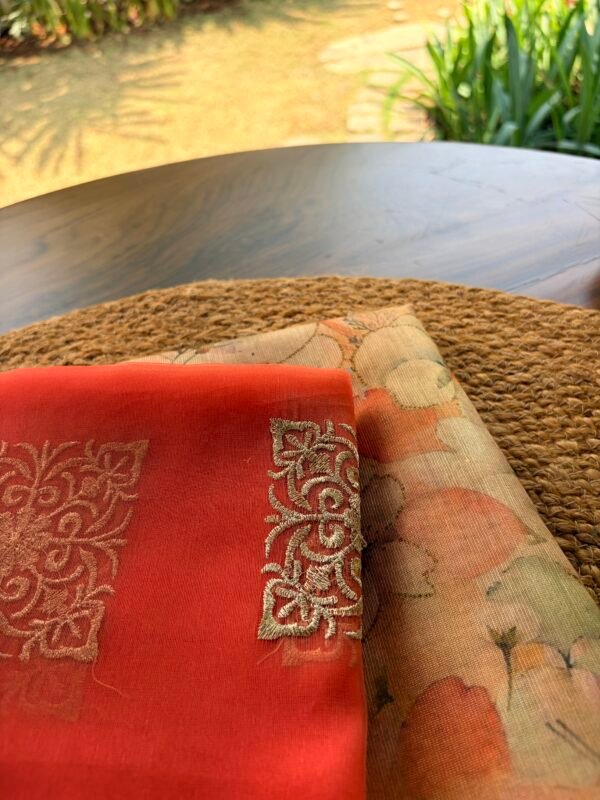 BELNDED KOTA TOP WITH ORGANZA DUPATTA - Image 5