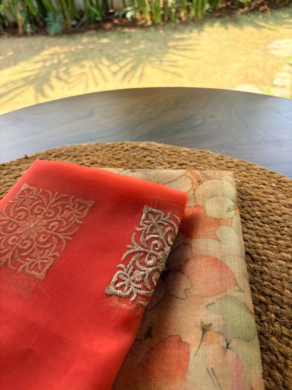 BELNDED KOTA TOP WITH ORGANZA DUPATTA - Image 7