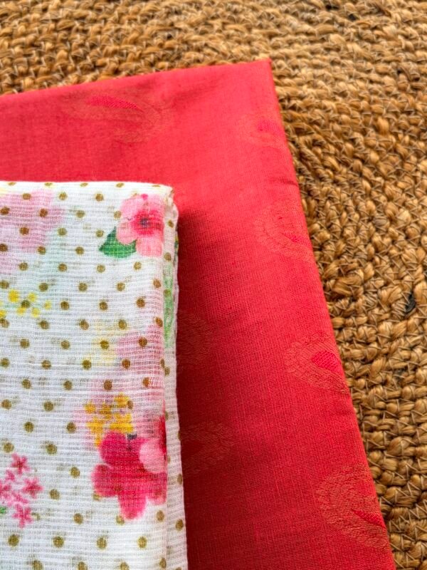 SILK COTTON TOP AND KOTA PRINTED DUPATTA - Image 4
