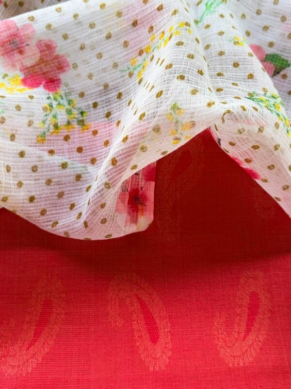 SILK COTTON TOP AND KOTA PRINTED DUPATTA - Image 3