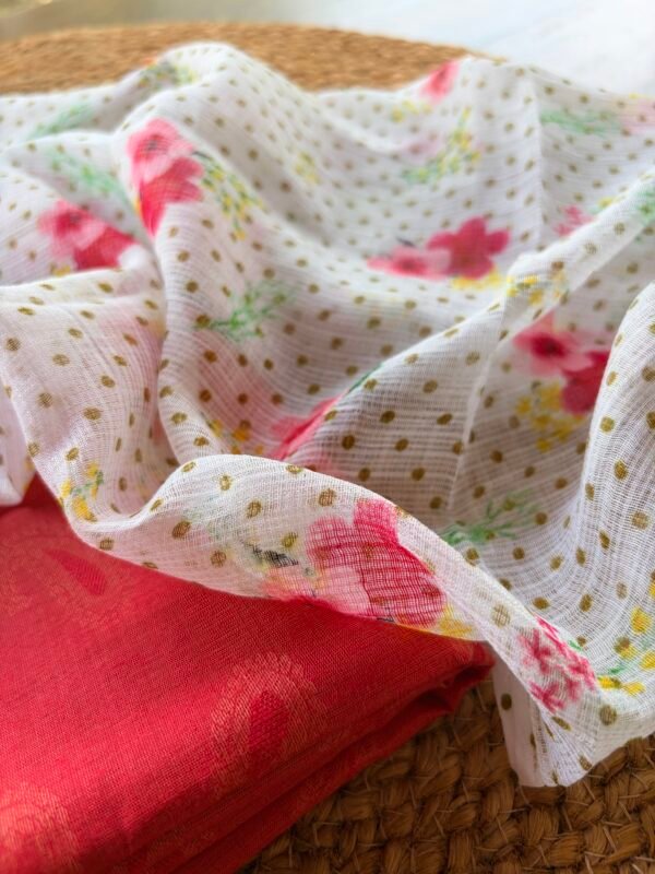 SILK COTTON TOP AND KOTA PRINTED DUPATTA - Image 5