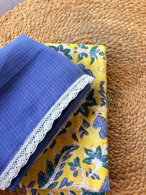 HANDBLOCK PRINTED TOP AND KOTA COTTON DUPATTA - Image 4