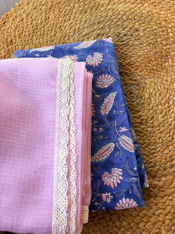 HANDBLOCK PRINTED TOP AND KOTA COTTON DUPATTA - Image 6